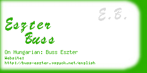 eszter buss business card